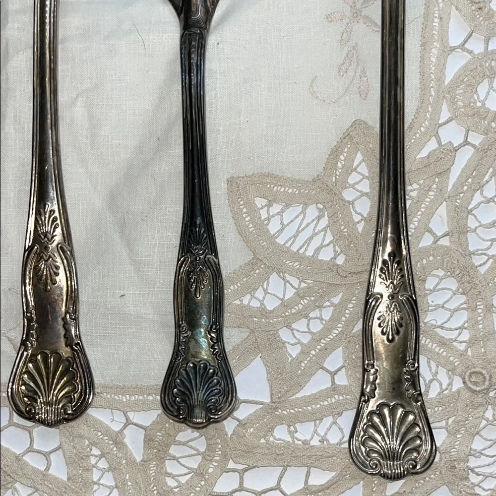 Vintage Victorian Style Sheffield Silver Plate Cutlery Marvelous Set of 4 Cake